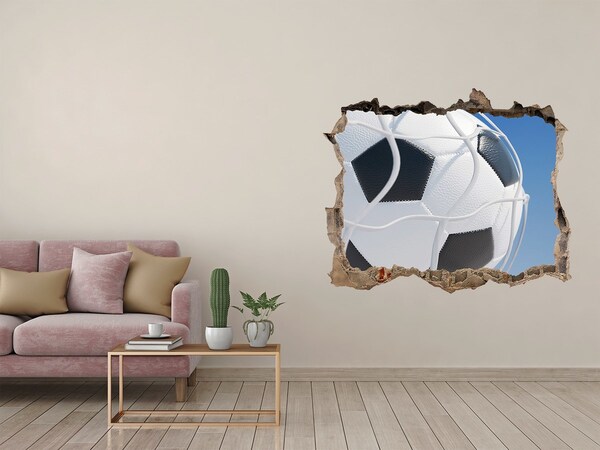 3D Wandsticker Loch Fußball im Flug