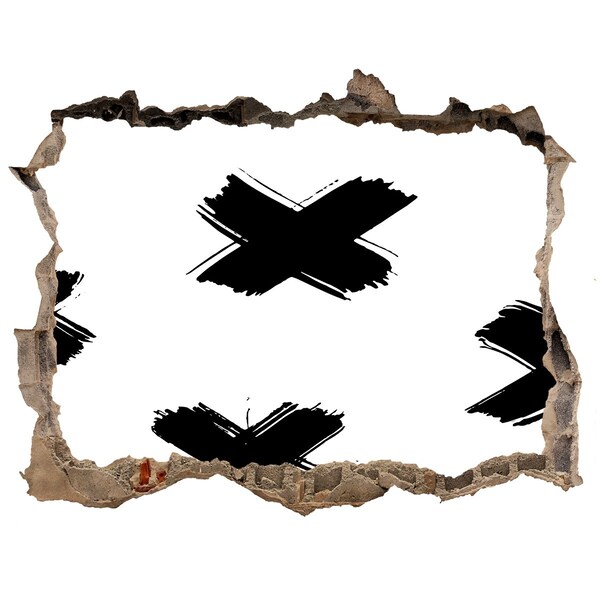 Wandfolien Loch in der Wand Stilvolles Loch in der Wand