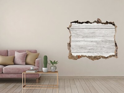3D Wandsticker Loch Holzboden in einem Loch in der Wand