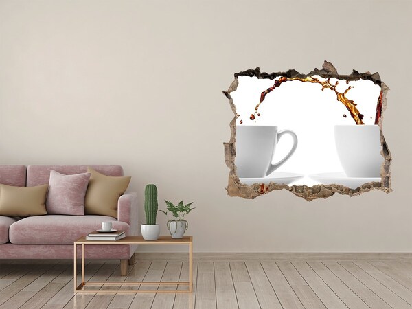 Wandfolien Loch in der Wand Kaffee in einer verfallenen Mauer
