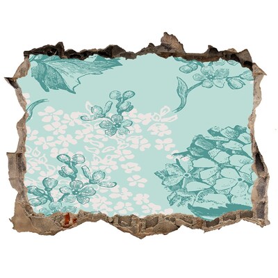 Wandtattoos Mauerdurchbruch Blumenwandbild „Loch in der Wand“