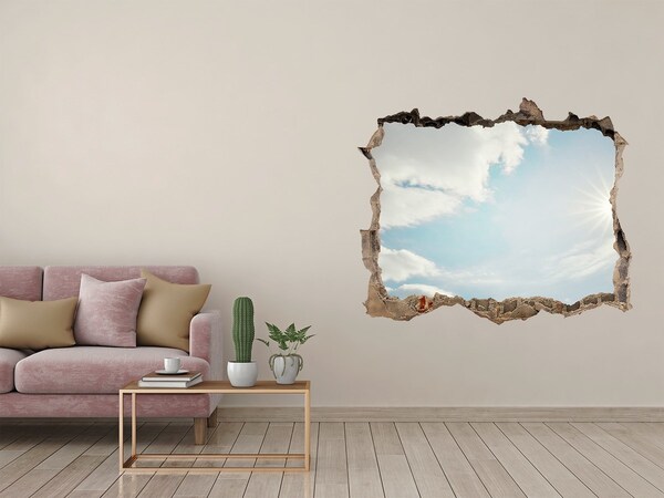 3D Wandtattoos Loch in der Wand Himmel mit Sonnenstrahlen