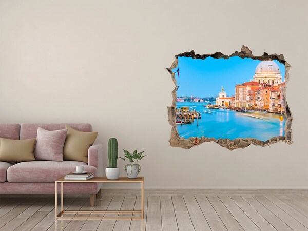 3D Wandtattoos Loch in der Wand Blick auf Venedig