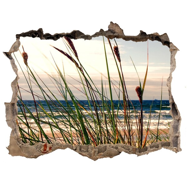 3D Wandsticker Loch Blick aufs Meer durch ein Loch in der Wand