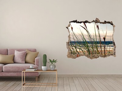 3D Wandsticker Loch Blick aufs Meer durch ein Loch in der Wand