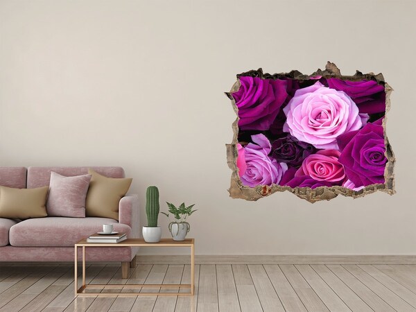 3D Wandtattoos Loch in der Wand Ein verstecktes Blumenparadies