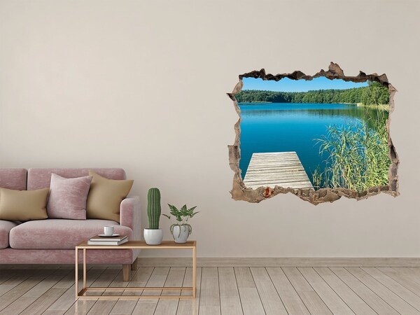 3D Wandtattoos Loch in der Wand See im Wald