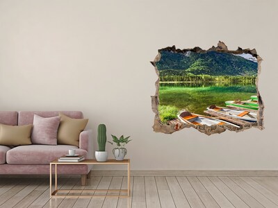 3D Wandsticker Loch Bucht mit Booten