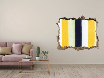 Wandfolien Loch in der Wand Bunte Streifen im Beton