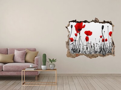 Wandtattoos Loch Blumen in den Ruinen