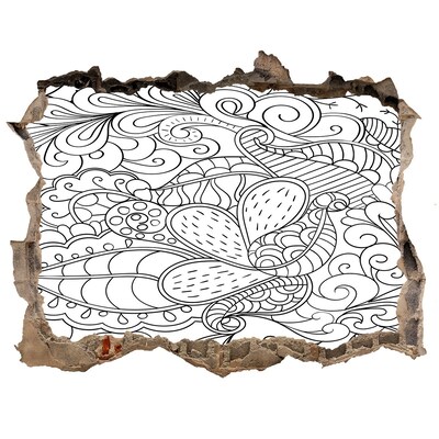 3D Wandtattoos Loch in der Wand Eine bunte Welt in einem Loch