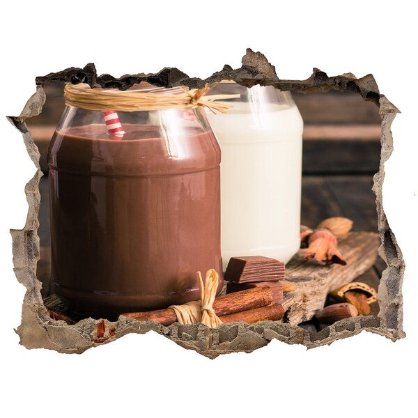 Wandfolien Loch in der Wand Schokoladenköstlichkeiten in natürlicher Umgebung