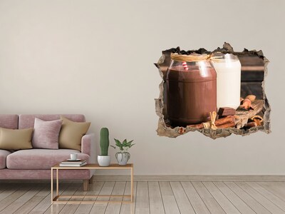 Wandfolien Loch in der Wand Schokoladenköstlichkeiten in natürlicher Umgebung