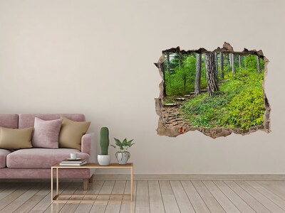 3D Wandsticker Loch Waldweg durch die Wand