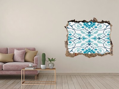 3D Wandsticker Loch Blumenmuster an der Wand
