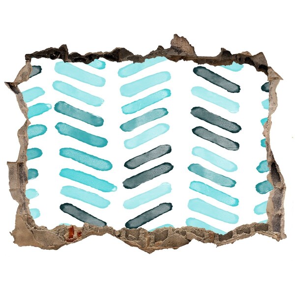 3D Wandsticker Loch Interieur im modernen Stil