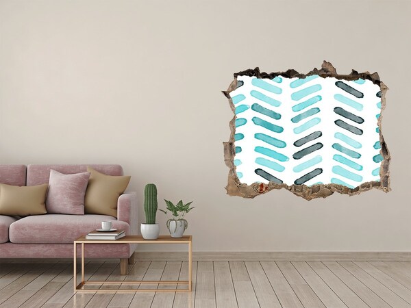 3D Wandsticker Loch Interieur im modernen Stil