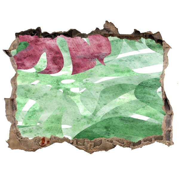 3D Wandsticker Loch Tropischer Dschungel