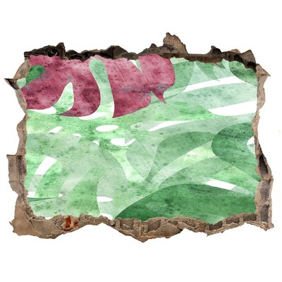 3D Wandsticker Loch Tropischer Dschungel