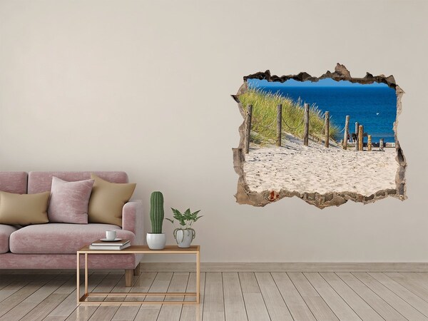 Wandtattoos Loch Tropischer Strand mit Meerblick