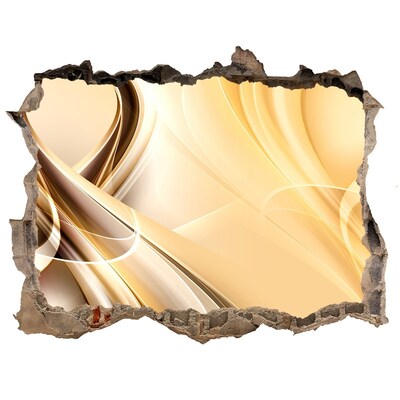 3D Wandtattoos Loch in der Wand Goldene Abstraktion in einem Loch in der Wand