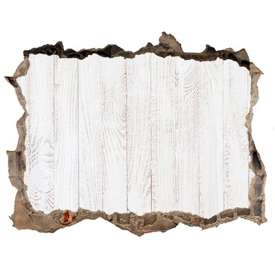 Wandtattoos Loch Eine beschädigte Wand mit Holzverkleidung