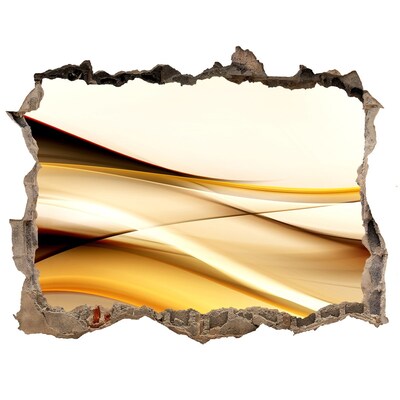 3D Wandtattoos Loch in der Wand Goldene Wellen in einem Loch in der Wand