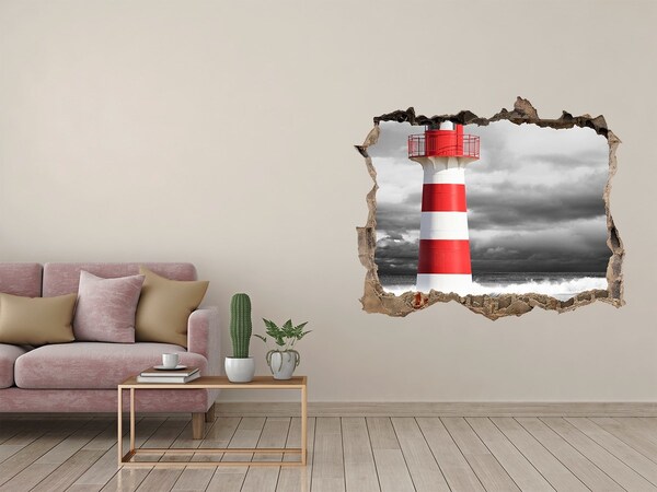 Wandtattoos Mauerdurchbruch Ein Leuchtturm in stürmischer Umgebung