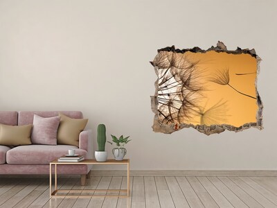 3D Wandtattoos Loch in der Wand Ein Loch in der Wand mit zarten Pflanzenmotiven