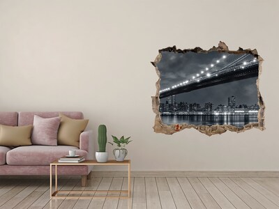 Wandtattoos Loch Brooklyn Bridge bei Nacht