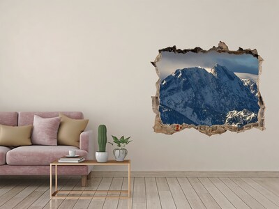 3D Wandtattoos Loch in der Wand Gebirge in Winterlandschaft