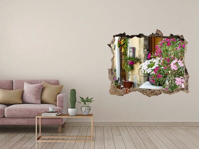 Wandtattoos Loch Eine Blumenecke in der Stadt