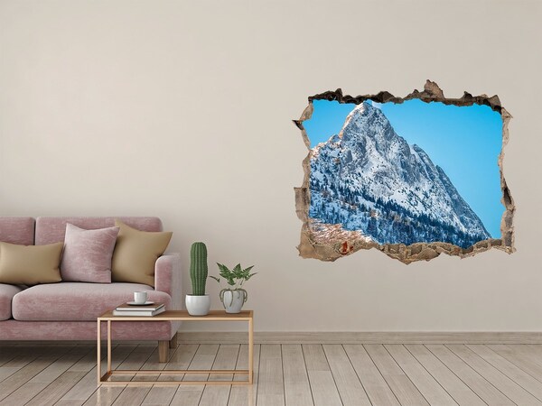 3D Wandsticker Loch Berglandschaft hinter dem Loch in der Wand