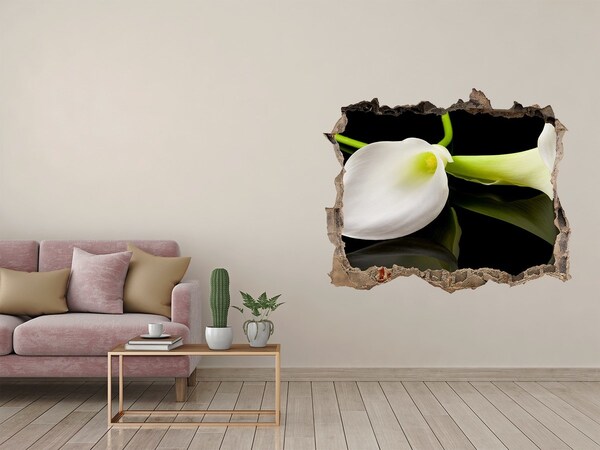 3D Wandtattoos Loch in der Wand Blume aus Beton