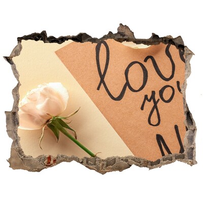 3D Wandsticker Loch Eine Blume im Herzen der Mauer