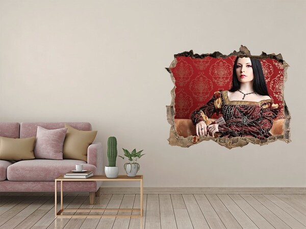 Wandfolien Loch in der Wand Prinzessin in den Ruinen