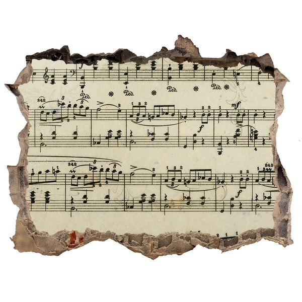 3D Wandsticker Loch Musikalisches Loch in der Wand