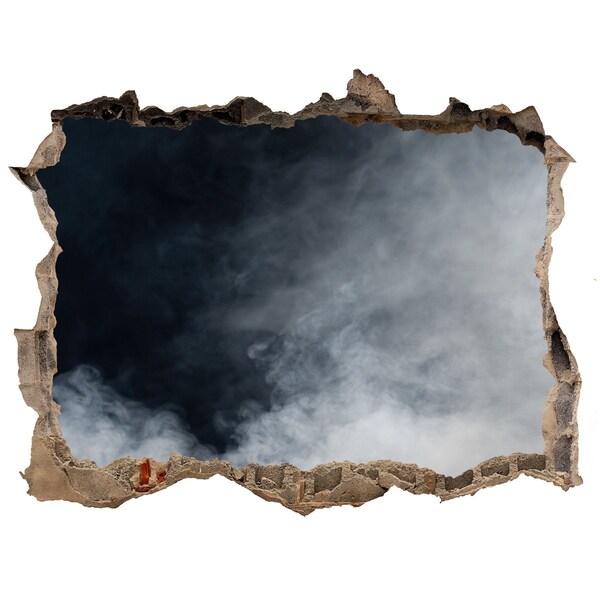 Wandtattoos Mauerdurchbruch Eine zerbrochene Mauer mit Blick auf die Wolken