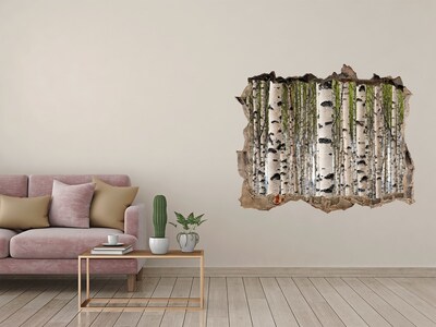 Wandtattoos Mauerdurchbruch Birkenwald hinter der Mauer