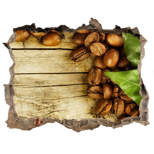 3D Wandtattoos Loch in der Wand Kaffee in einem Betonloch