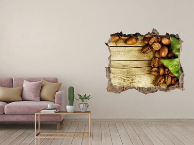 3D Wandtattoos Loch in der Wand Kaffee in einem Betonloch