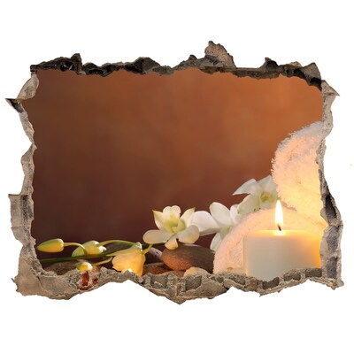 3D Wandsticker Loch Entspannen Sie sich im Spa