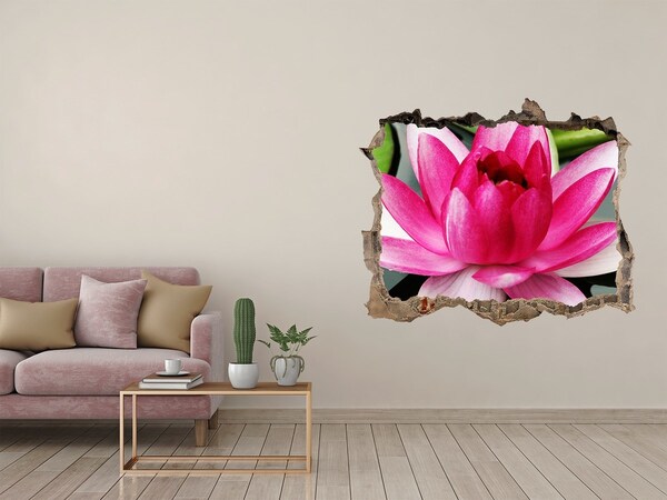 3D Wandtattoos Loch in der Wand Lotusblume in einem Loch in der Wand