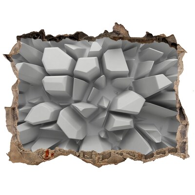 3D Wandsticker Loch Zerbrochene Kristallwand