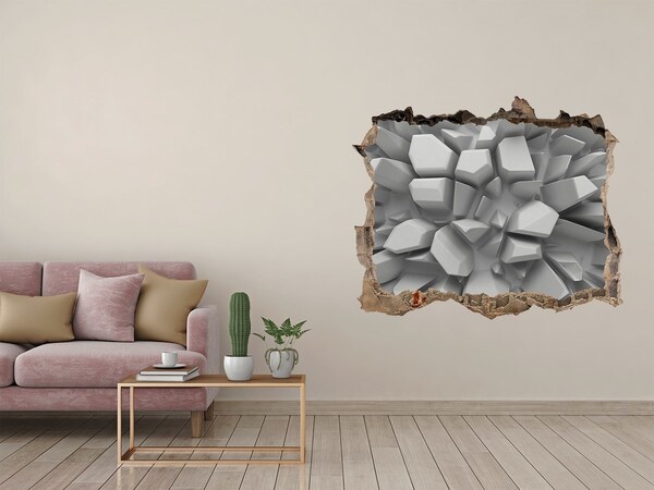 3D Wandsticker Loch Zerbrochene Kristallwand