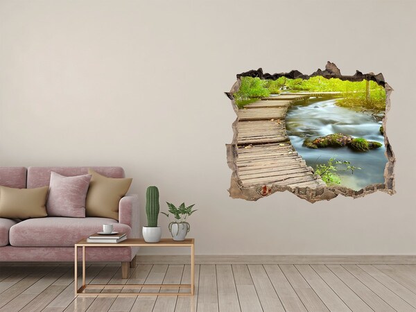 3D Wandtattoos Loch in der Wand Ein Bach im Wald