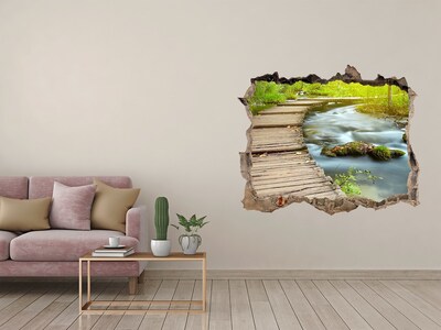 3D Wandtattoos Loch in der Wand Ein Bach im Wald