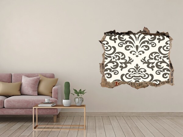 3D Wandsticker Loch Ein elegantes Muster an der Wand