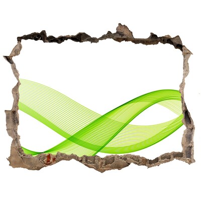 Wandfolien Loch in der Wand Grüne Welle im Loch in der Wand