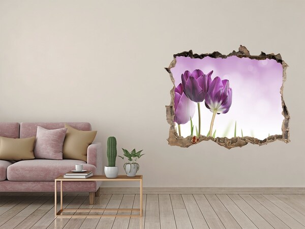 3D Wandtattoos Loch in der Wand Blumen in einem Loch in der Wand
